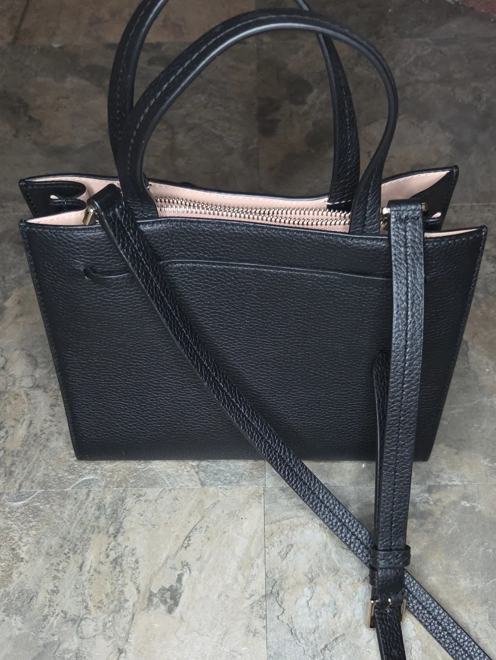 Kate Spade Hayes Street Isobel Small Leather Satchel In Black